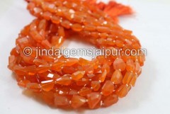 Carnelian Faceted Nugget Shape Beads